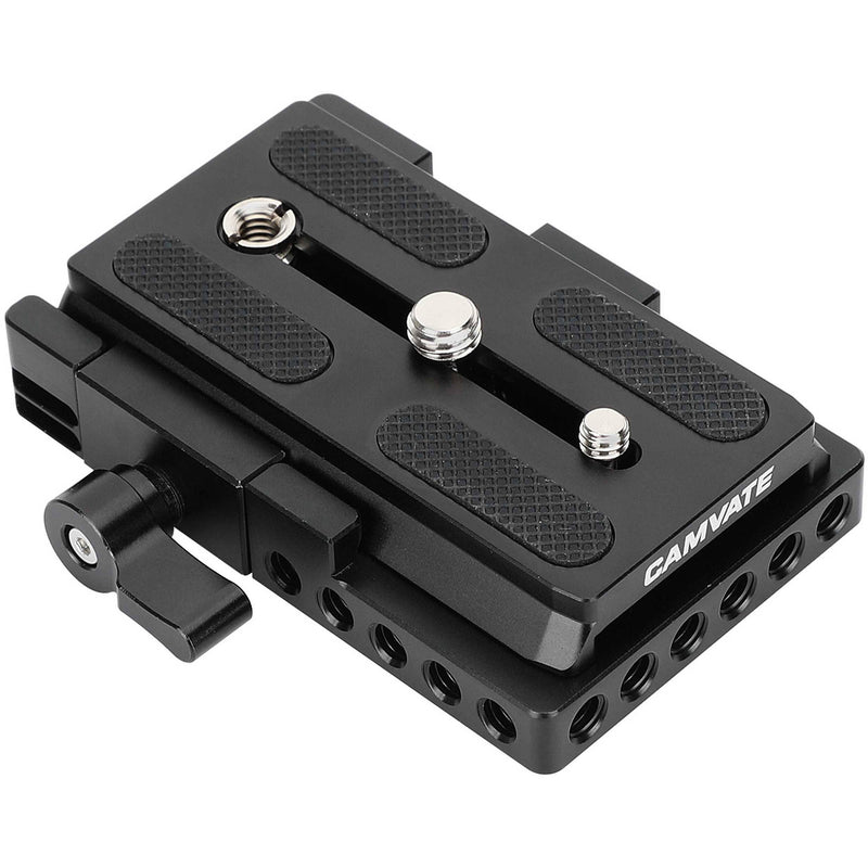 CAMVATE Manfrotto-Type Clamp Base with Black Quick Release Plate