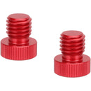 CAMVATE M12 Male to 1/4"-20 Female 15mm Rod Plug (2-Pack, Red)