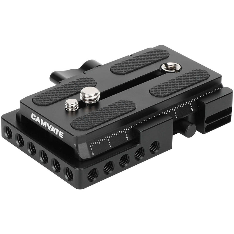 CAMVATE Manfrotto-Type Clamp Base with Black Quick Release Plate