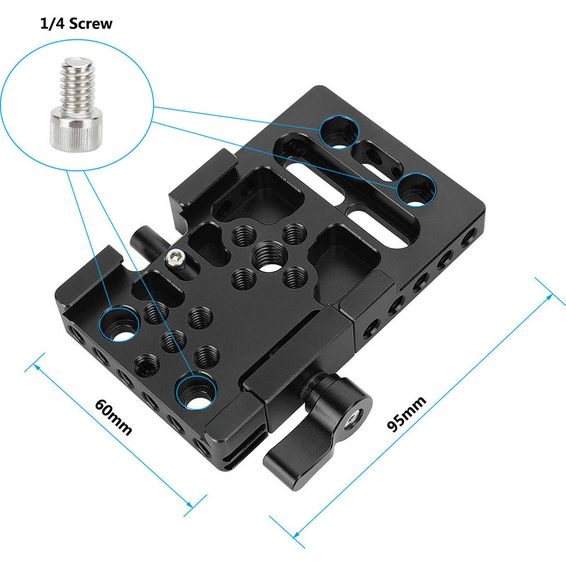 CAMVATE Manfrotto-Type Clamp Base with Black Quick Release Plate