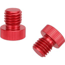 CAMVATE M12 Male to 1/4"-20 Female 15mm Rod Plug (2-Pack, Red)