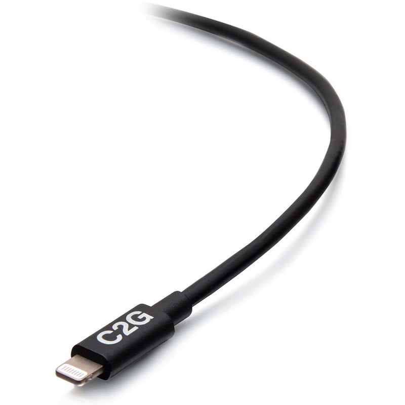 C2G USB-C Male to Lightning Male Sync and Charging Cable (10', Black)