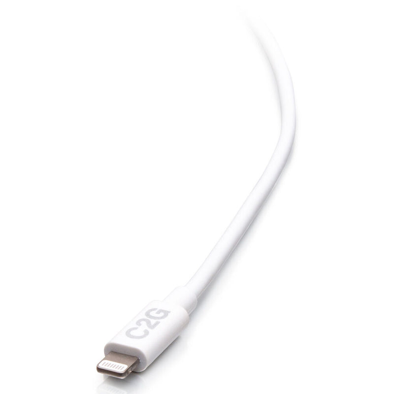 C2G USB-C Male to Lightning Male Sync and Charging Cable (10', White)