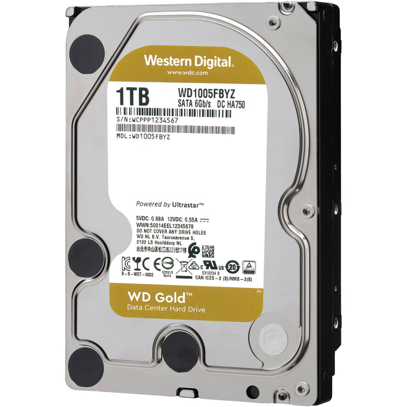 WD 1TB Gold 7200 rpm SATA III 3.5" Internal Enterprise HDD