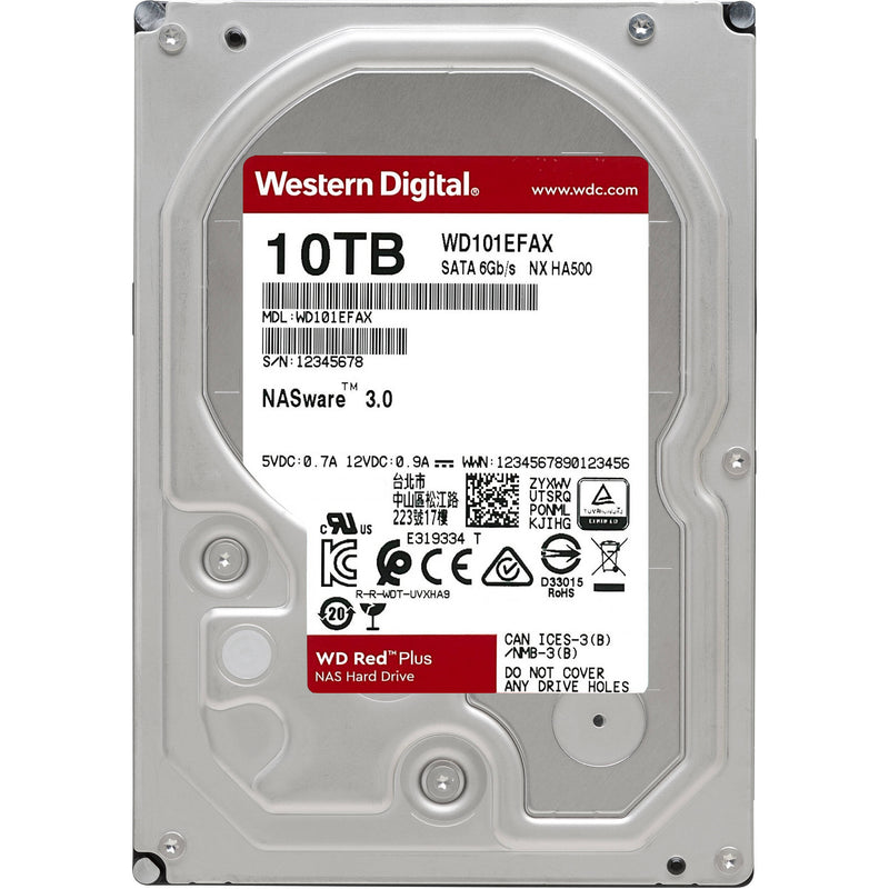 WD 10TB Red Plus 7200 rpm SATA III 3.5" Internal NAS HDD