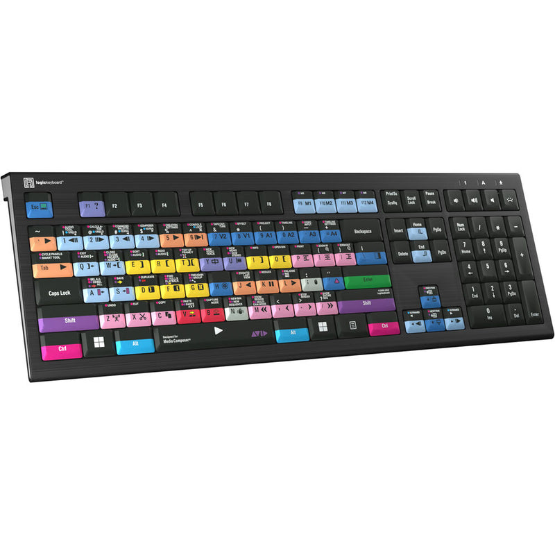Logickeyboard ASTRA 2 PRO Backlit Keyboard for Avid Media Composer (Windows, US English)