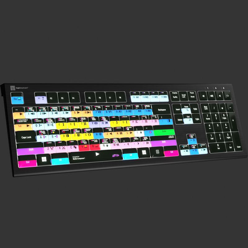 Logickeyboard ASTRA 2 PRO Backlit Keyboard for Avid Media Composer (Windows, US English)