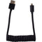 BLACKHAWK Coiled Micro HDMI to HDMI Cable (12-24", Black)