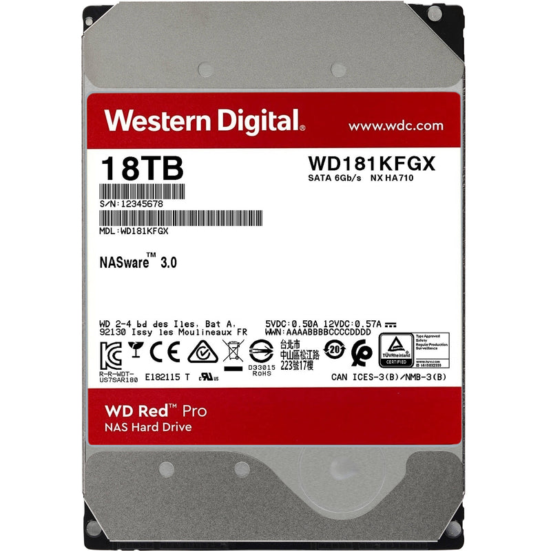 WD 18TB Red Pro 7200 rpm SATA III 3.5" Internal NAS HDD