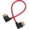 Kondor Blue Right-Angle to Left-Angle High-Speed HDMI Cable (Cardinal Red, 12")