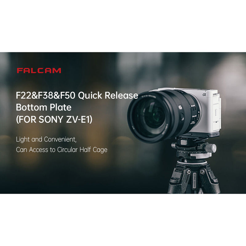 Falcam F22, F38, F50 QR Bottom Plate for Sony ZV-E1 (Gray)