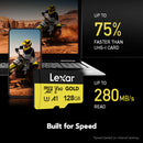 Lexar 128GB Professional GOLD UHS-II microSDXC Memory Card