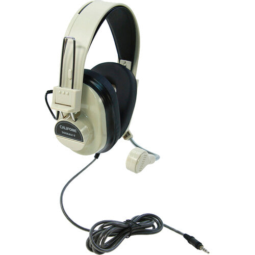 Califone 3066AVT Deluxe Multimedia Stereo Headset (3.5mm To Go Plug, Beige)