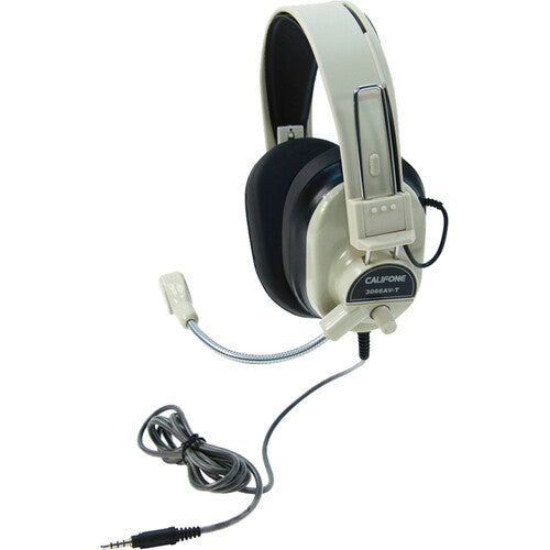 Califone 3066AVT Deluxe Multimedia Stereo Headset (3.5mm To Go Plug, Beige)