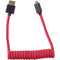 BLACKHAWK Coiled Micro HDMI to HDMI Cable (12-24", Red)