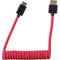 BLACKHAWK Coiled Mini-HDMI to HDMI Cable (12-24", Red)