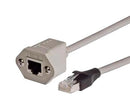 L-COM TRDC6EXTSF-3 Ethernet Cable, Cat6, RJ45 Plug to RJ45 Jack, FTP (Foiled Twisted Pair), Grey, 914.4 mm, 3 ft