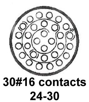 CINCH CONNECTIVITY SOLUTIONS BACC63BV24F30P8 Circular Connector, BACC Series, MIL-DTL-26500 Series, Wall Mount Receptacle, 30 Contacts