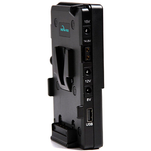 IndiPRO Tools V-Mount to V-Lock Battery Adapter Plate with Multi-Voltage Outputs