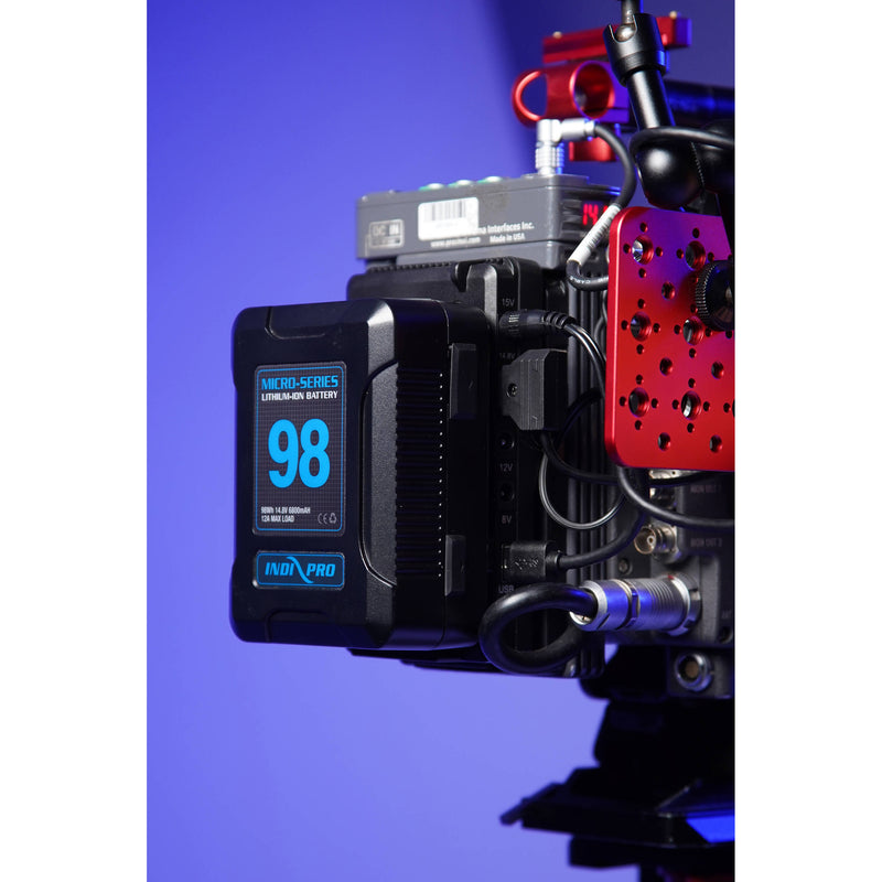 IndiPRO Tools V-Mount to V-Lock Battery Adapter Plate with Multi-Voltage Outputs