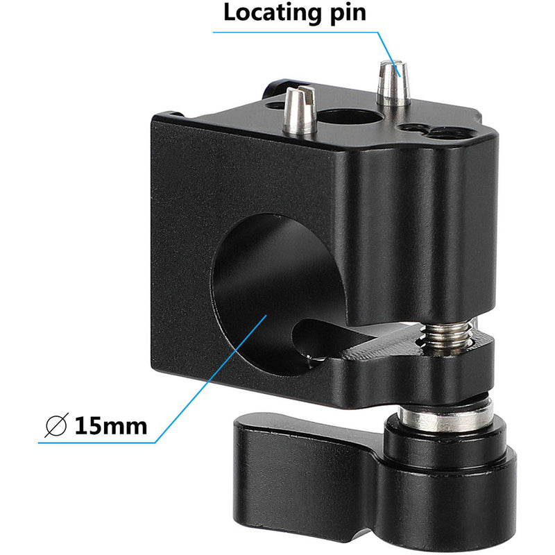 CAMVATE 1/4"-20 Male Anti-Twist to 15mm Single Rod Bracket