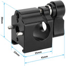 CAMVATE 1/4"-20 Male Anti-Twist to 15mm Single Rod Bracket