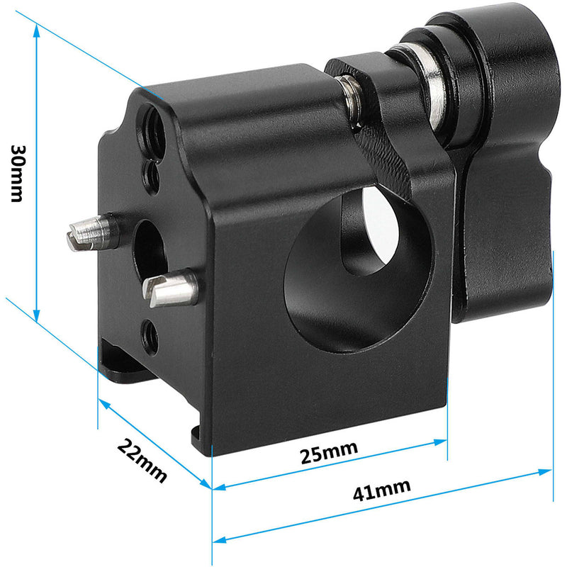 CAMVATE 1/4"-20 Male Anti-Twist to 15mm Single Rod Bracket