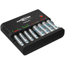 Ansmann Powerline 8-Bay Battery Charger for AA / AAA NiMH Rechargeable Batteries (Black)