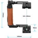 CAMVATE Foldable Half Camera Cage with Leather Handgrip for Larger DSLRs