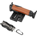 CAMVATE Foldable Half Camera Cage with Leather Handgrip for Larger DSLRs