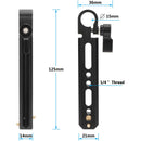 CAMVATE Single 15mm Rod Bracket with Double-Sided NATO Safety Rail (3.8")