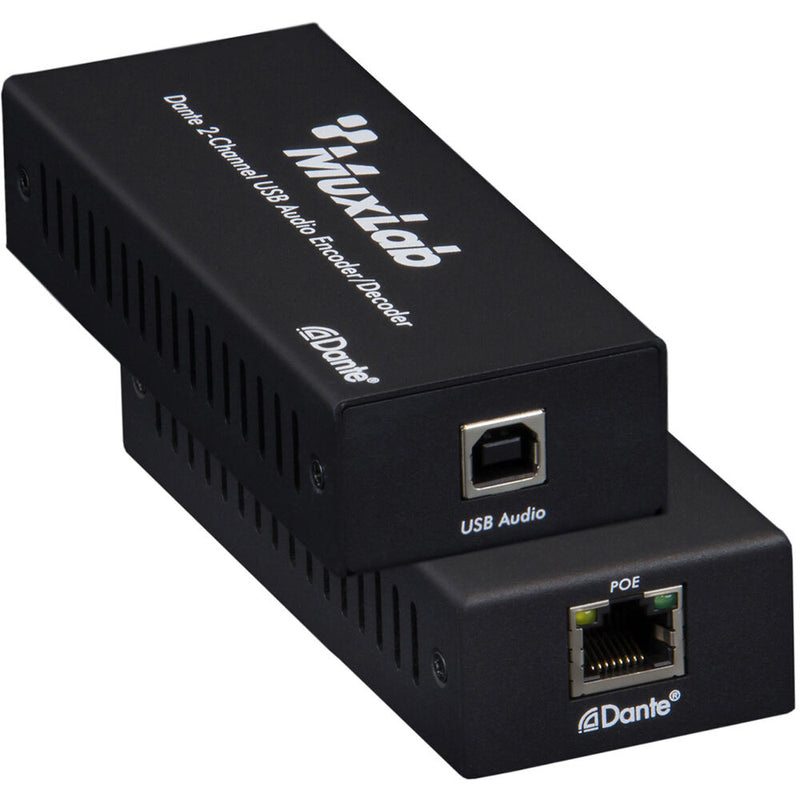 MuxLab Dante 2-Channel USB Audio Encoder/Decoder