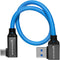 Kondor Blue 12" USB-C to USB-A Right Angle Cable (Blue)
