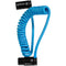 Kondor Blue Coiled Low-Profile Right-Angle XLR Cable (12-24", Blue)