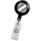 BRADY PEOPLE ID Badge Reel with Silver Sticker, Reinforced Vinyl Strap & Belt Clip (Black, 25-Pack)