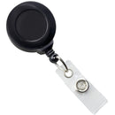 BRADY PEOPLE ID No-Twist Badge Reel with Clear Vinyl Strap & Swivel Spring Clip (Black, 25-Pack)