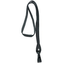 BRADY PEOPLE ID 3/8" Breakaway Lanyard with Wide Plastic Hook (Black, 100-Pack)