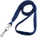 BRADY PEOPLE ID 3/8" Breakaway Lanyard with Wide Plastic Hook (Navy Blue, 100-Pack)