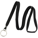 BRADY PEOPLE ID 3/8" Breakaway Lanyard with Split Ring (Black, 100-Pack)