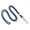 BRADY PEOPLE ID 1/8" Round Standard Lanyard with Nickel Plated Steel Swivel Hook (Navy Blue, 100-Pack)