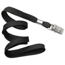 BRADY PEOPLE ID 3/8" BRADY PEOPLE ID 3/8" Lanyard with Nickel-Plated Steel Bulldog Clip (Black, 100-Pack)