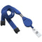 BRADY PEOPLE ID 5/8" Flat Tubular Breakaway Lanyard with Slotted Reel and Clear Vinyl Strap 100-Pack (Royal Blue)