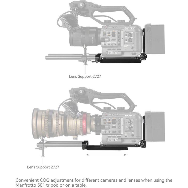SmallRig V-Lock Battery Plate with 15mm LWS Base Kit for Small Cinema Cameras