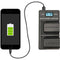 Vidpro VDL-106 Dual Bay LCD Charger with Power Bank for Kodak LB-070