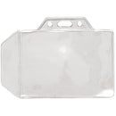 BRADY PEOPLE ID Clear Vinyl Horizontal Badge Holder with Tuck-In Flap (3.4 x 2.4", 100-Pack)
