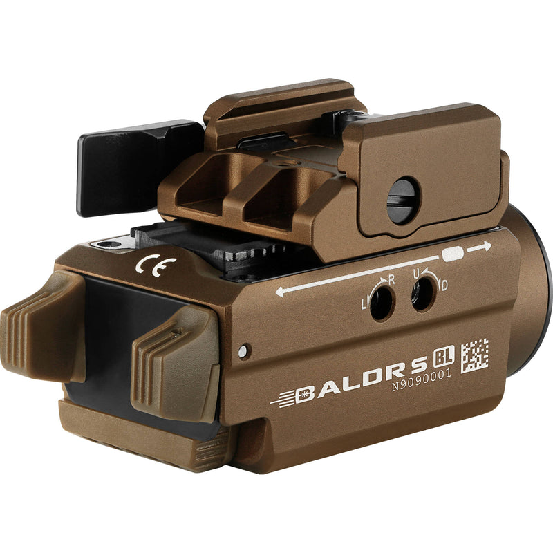 Olight Baldr S BL Rechargeable Weaponlight with Blue Laser (Desert Tan)