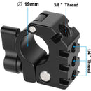 CAMVATE 19mm Rod Clamp with Anti-Twist Accessory Mounting (Black Locking Lever)
