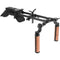 CAMVATE Shoulder Mount 15mm LWS Rig with Quick Release Plate, Lens Support & Wooden Grips
