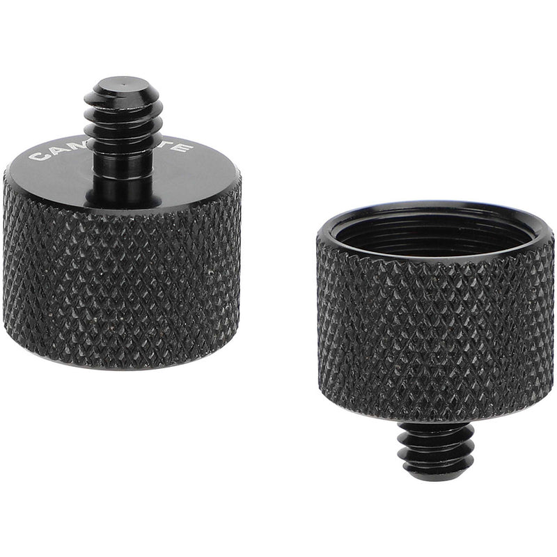 CAMVATE 5/8"-27 Female to 1/4"-20 Male Mic Stand Thread Adapter (2-Pack)