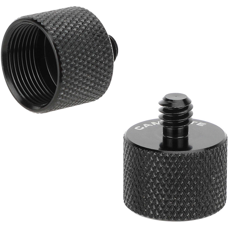 CAMVATE 5/8"-27 Female to 1/4"-20 Male Mic Stand Thread Adapter (2-Pack)